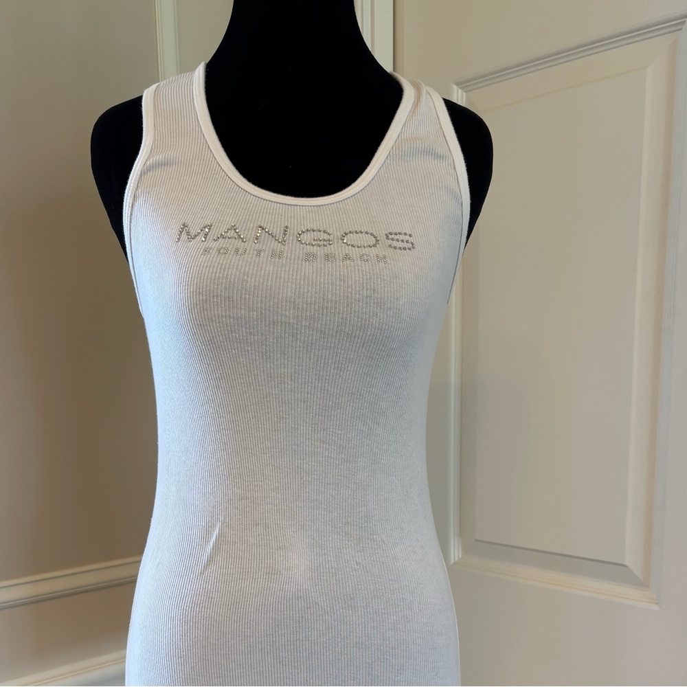 Classic Girl Mango 100% Cotton White Tank Top Made in USA